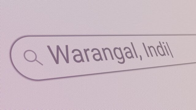 Search Bar Warangal India 
Close Up Single Line Typing Text Box Layout Web Database Browser Engine Concept