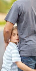 Daddys boy. Shot of a father and son spending quality time together.