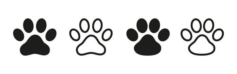 Animal paw icon vector - obrazy, fototapety, plakaty