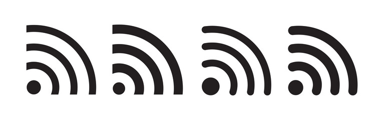 Wireless and wifi icon. Wi-fi signal symbol. Internet Connection.
