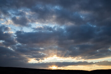 amazing sunset sky nature background