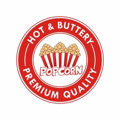 Popcorn design logo template illustration