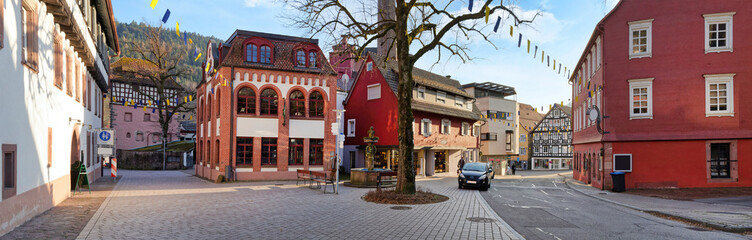 Cityscape of Alpirsbach in Black Forest, Germany