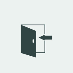 Door_enter vector icon illustration sign