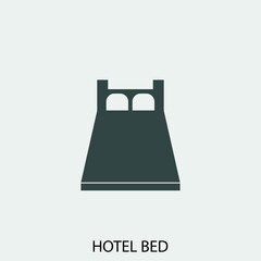 Hotel_bed vector icon illustration sign