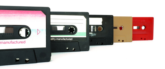 Vintage Cassette tape isolated on a white background