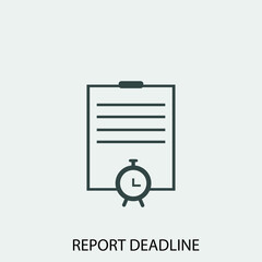 Report_deadline vector icon illustration sign