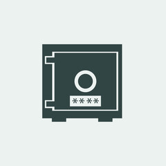  Safe_box vector icon illustration sign
