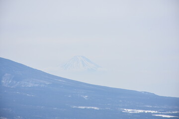 Snowy mountain seen from Kurayama Plateau