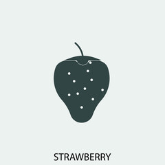 Strawberry vector icon illustration sign