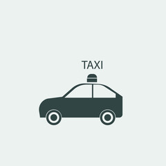 Taxi_car vector icon illustration sign
