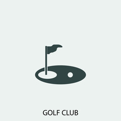 Golf_club vector icon illustration sign