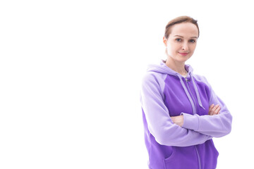 パーカーを着た女性のポートレートイメージ