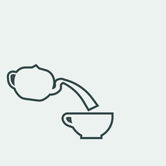 Pouring_tea vector icon illustration sign