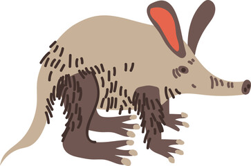 Aardvark as Burrowing, Nocturnal Wild African Animal Living in Savannah