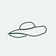  Woman_hat vector icon illustration sign