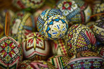 Fototapeta na wymiar painted traditional eggs