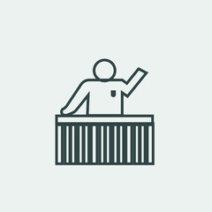  Balcony vector icon illustration sign