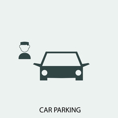 Car_parking vector icon illustration sign