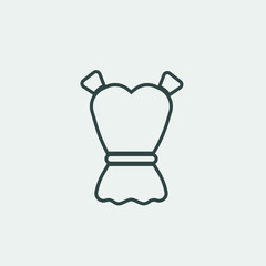 Fashion_dress vector icon illustration sign