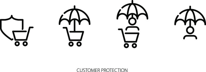 Fototapeta premium Customer protection icon 