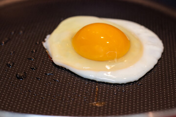 フライパンの上の目玉焼き