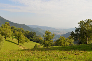 Valle Imagna Panorama. Roncola, Bergamo, Italy