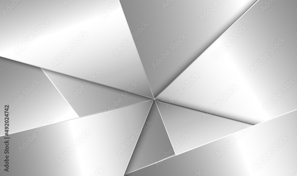 Fototapete minimalist metal premium abstract background with luxury metallic gradient geometric elements. 3d me