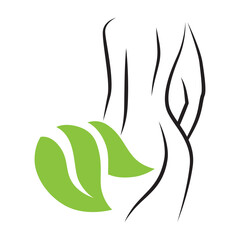 Fototapeta premium woman body with leaves