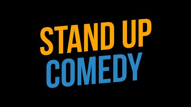 Stylish Stand Up Comedy Lettering Animation For Comedy Show.