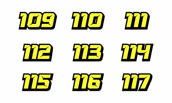 Racing number logo design