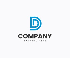 D Letter Logo Template Illustration Design
