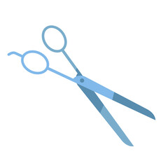 open scissor in white background icon. Barbershop and hairdresser vector