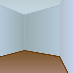 wall corner illustration empty room design background vector art