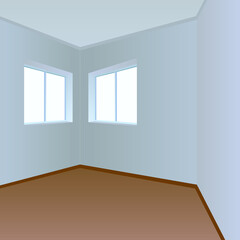wall corner illustration empty room design background vector art