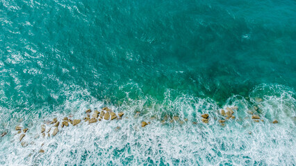 Sea water waves blue texture