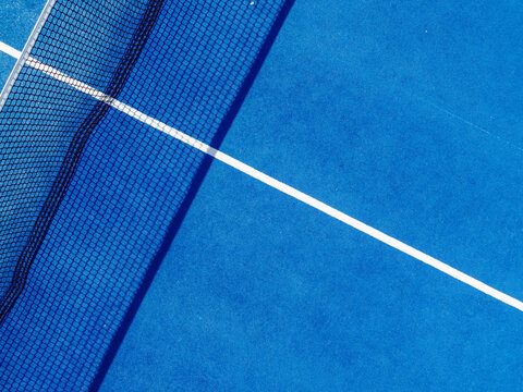 zenithal aerial view of a paddle tennis court © Vic