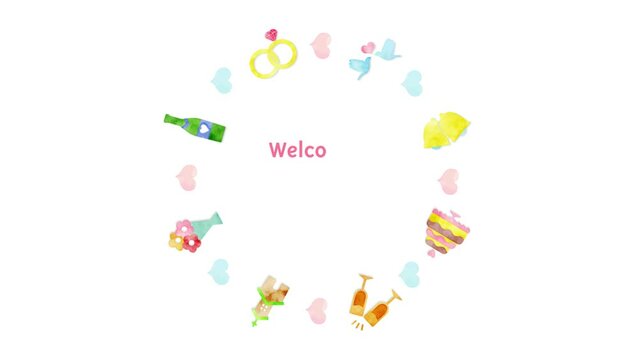 ウェディング用タイトル素材（ウェルカムタイトル入り）