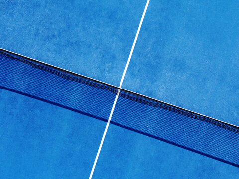 Aerial view of a net and a part of a paddle tennis court © Vic