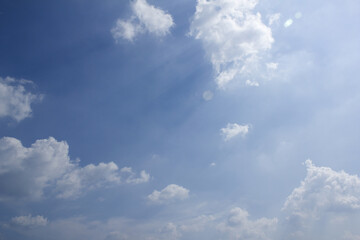 clouds in the blue sky