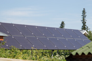 Solar panels on the farm.
