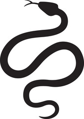 Snake animal black vector illustration