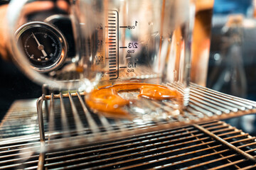 Making coffee,Espresso coffee from the machine