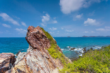 Splash water of sea wave,Sea and rocks