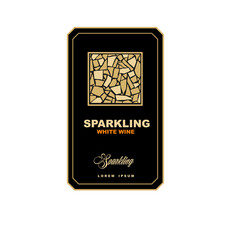WINE LABEL ITALIAN DRINKS, DECORATIVE STICKER FOR SPARKLING WINE PROSECCO