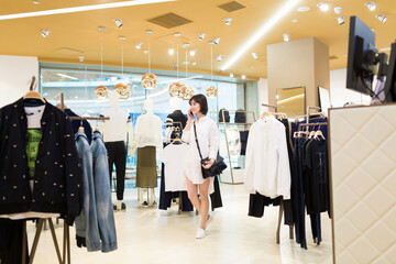 girl in shopping malls