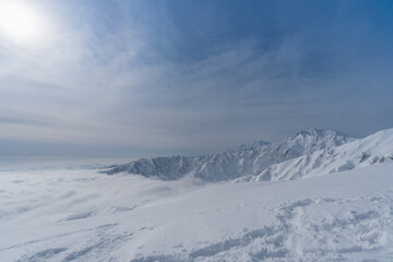 雪山と雲海