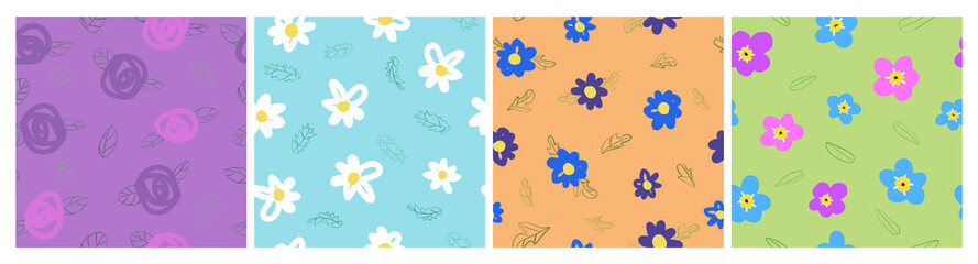 Floral seamless pattern. Vector design for paper, cover, fabric, interior decor