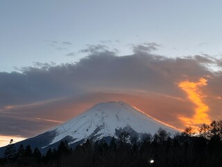 sunset in the mountains