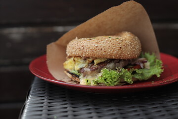 Salad burger pizza sushi cocktail chef food restaurant